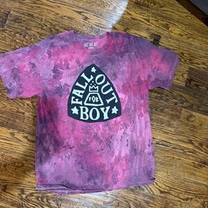 Fall Out Boy Graphic Tee - Maroon Tie-Dye